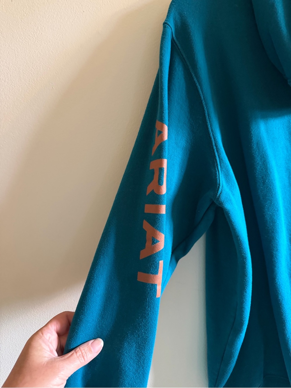 Women’s Teal Hooded Sweatshirt - Teal XL - Picture 13 of 14
